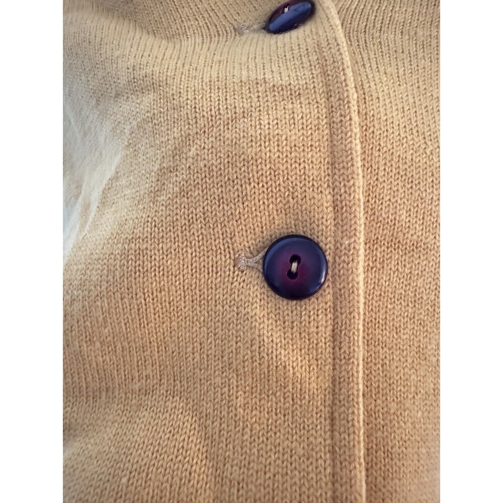 Vintage 1968 Grewe 100% Wool Yellow Red High School Varsity Sweater Avantes Reed - Picture 13 of 13